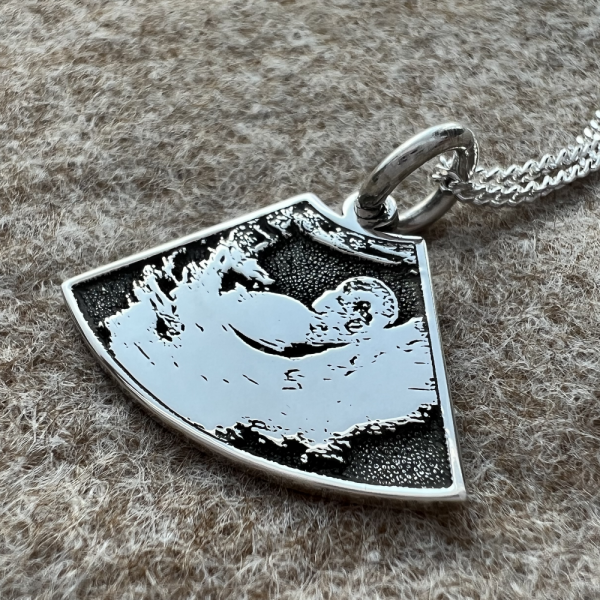 Personalised Baby Ultrasound Photo Necklace, Womens & Mens, Genuine Sterling Silver